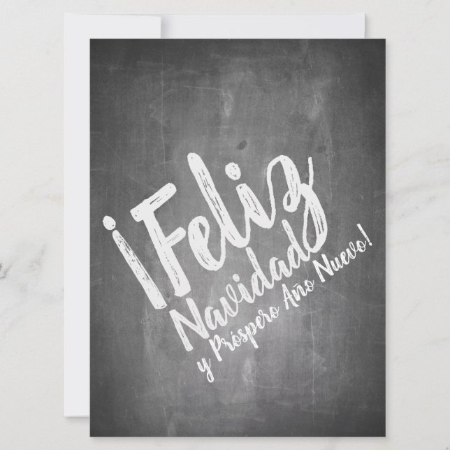 Carte Saludos De Navidad en La Pizarra (Devant)