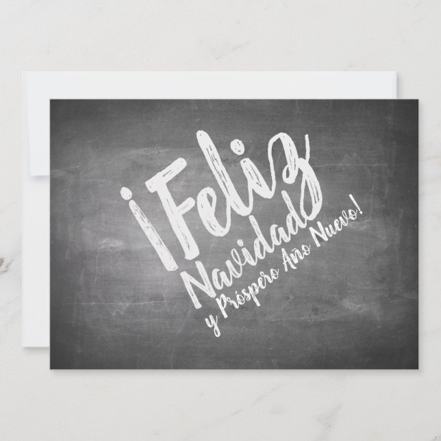 Carte Saludos De Navidad en La Pizarra (Devant)