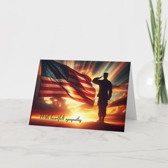 Carte Saluer Le Soldat Américain Pour Sa Sympathie (Devant)