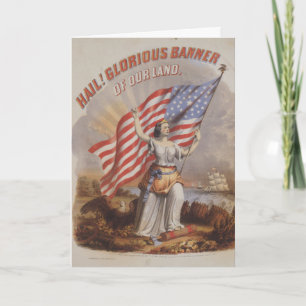 Carte Salut ! Glorieuse Bannière de notre Terre - Art Pa