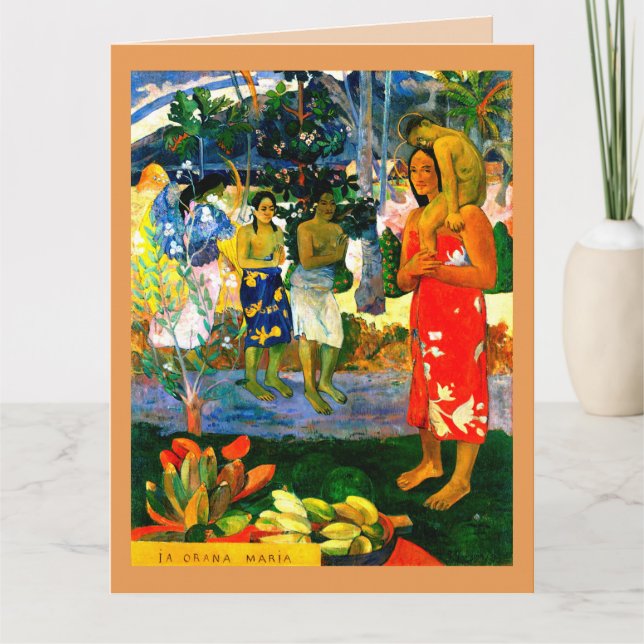 Carte Salut Mary (Ia Orana Maria) (1891) par Paul Gaugui (Devant)