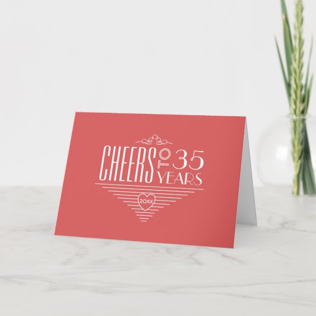 Carte Salutation à l'occasion du 35e anniversaire (Devant)
