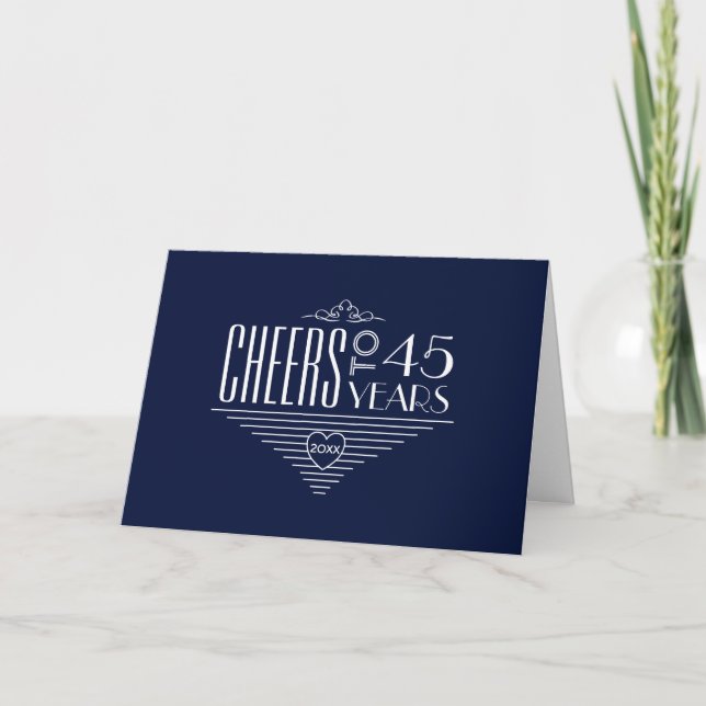 Carte Salutation à l'occasion du 45e anniversaire (Devant)