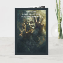Salutation amusante et effrayante d'Halloween