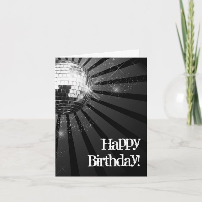 Carte Salutation argentée de joyeux anniversaire de (Devant)