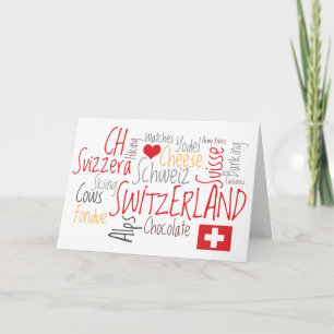 Carte Salutation au fromage Fondue de Suisse
