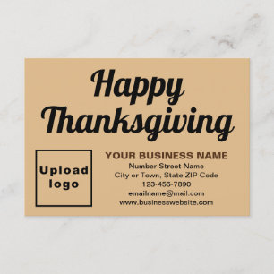 Carte Salutation Brown petite lumière Thanksgiving