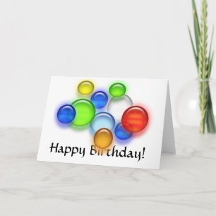 Carte - Salutation - Bulles d'anniversaire