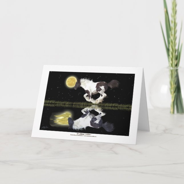 Carte Salutation-cartes gitanes d'imaginaire de cheval (Devant)