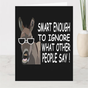 Carte Salutation cool Smart Donkey