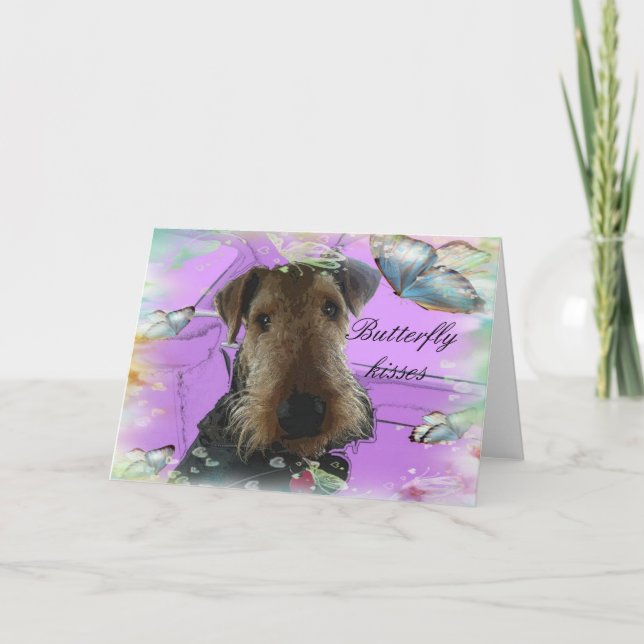 Carte Salutation d'Airedale Terrirer (Devant)