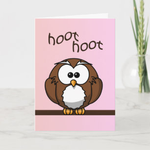 Carte Salutation d'anniversaire de la chouette