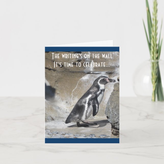 Carte Salutation d'anniversaire de Penguin (Devant)