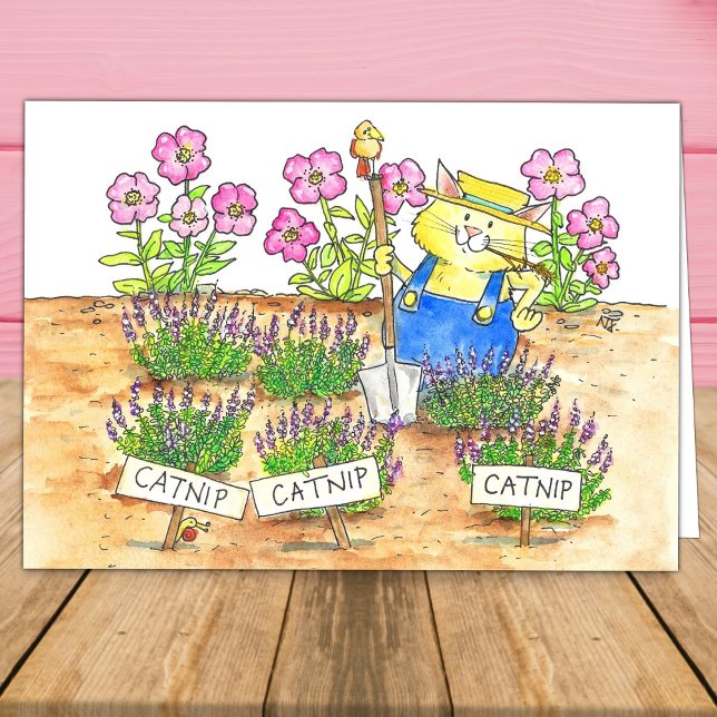 Carte Salutation de Cat Gardener (Créateur téléchargé)