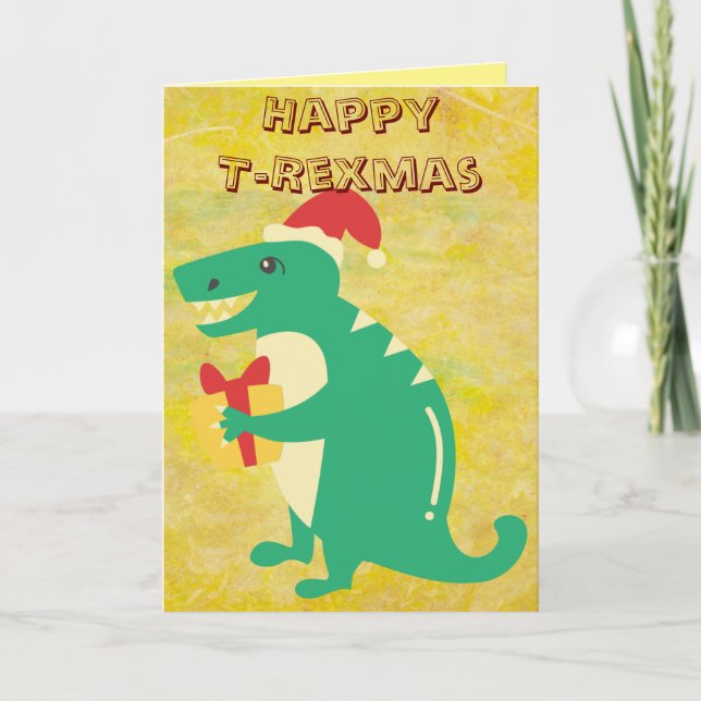Carte Salutation de dinosaure (Devant)