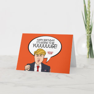 Carte Salutation de Donald Trump - Joyeux anniversaire