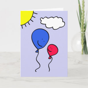 Carte Salutation de fête des pères de ballon