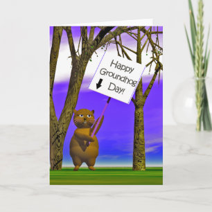 Carte Salutation de Groundhog