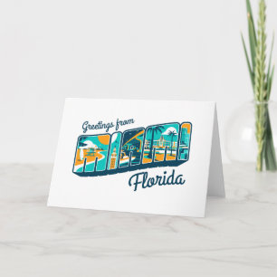 Carte Salutation de Miami la Floride