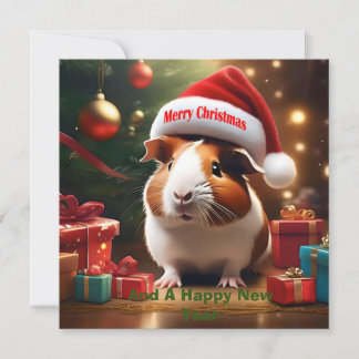Carte Salutation de Noël de porc de Guinée