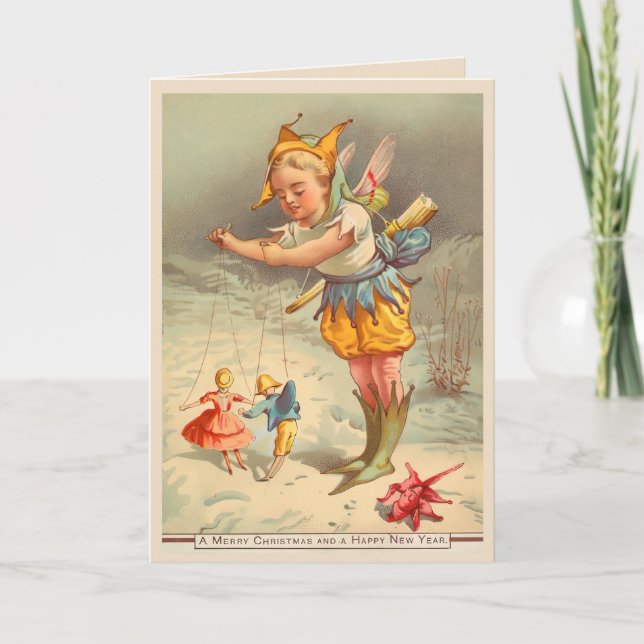 Carte Salutation de Noël pliée (Devant)