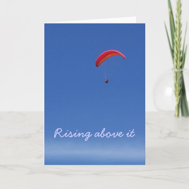 Carte Salutation de parapente avec devis (Devant)