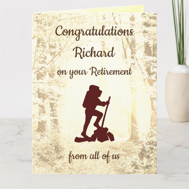 Carte Salutation de retraite personnalisée (Devant)