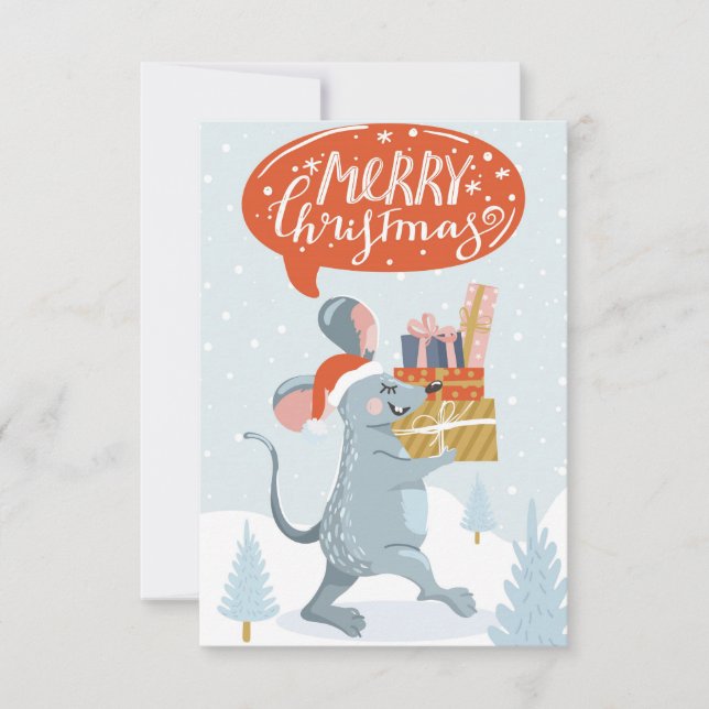 Carte Salutation de souris mignonne (Devant)