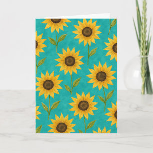 Carte Salutation de tournesol