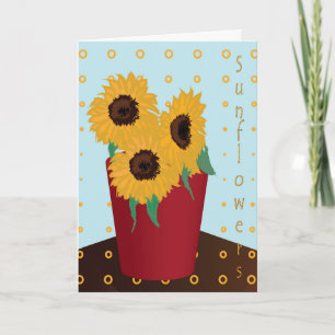 Carte Salutation de tournesol