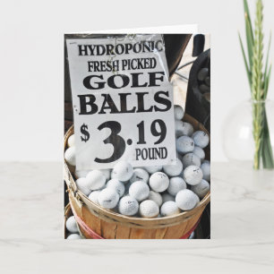 Carte Salutation des balles de golf hydroponique