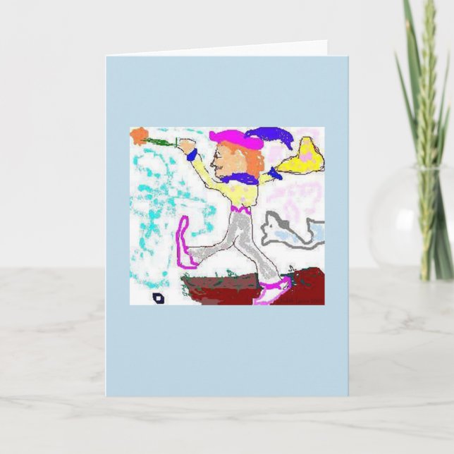 Carte Salutation d'imbécile de tarot (arrière - plan de (Devant)