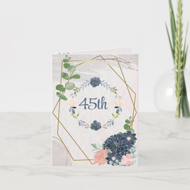 Carte Salutation du "45e" anniversaire (Devant)
