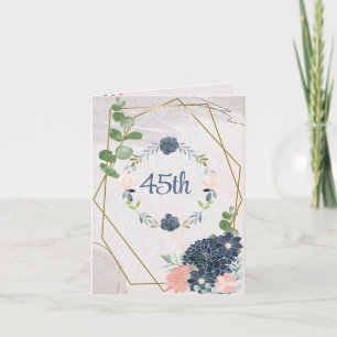 Carte Salutation du "45e" anniversaire