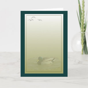 Carte Salutation du Canard Colvert mâle