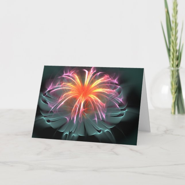 Carte Salutation Fleur (Vierge à l'intérieur) (Devant)