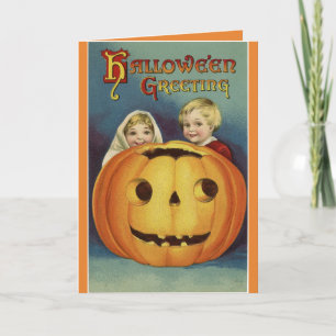 Carte Salutation Halloween vintage