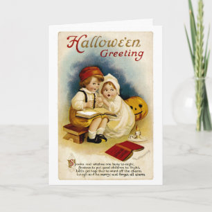 Carte Salutation Halloween vintage
