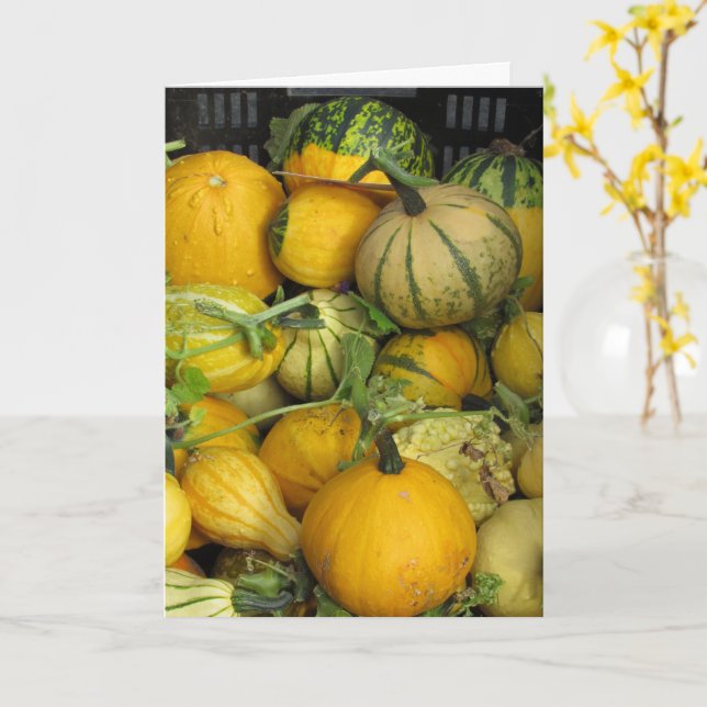 Carte - Salutation - Merci de donner des gourdes (Fleur jaune)