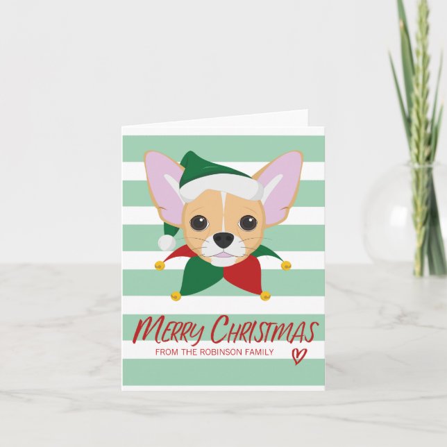 Carte Salutation mignonne de vacances de Joyeux Noël de (Devant)