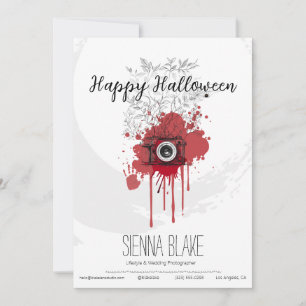 Carte Salutation minimaliste des photographes d'Hallowee