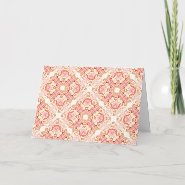 Carte Salutation Motif rose (Devant)