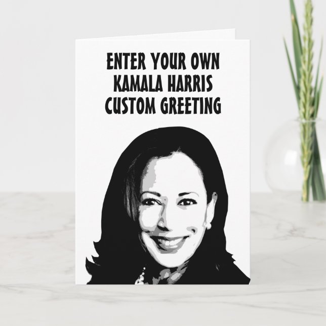 Carte Salutation personnalisée Kamala Harris (Devant)