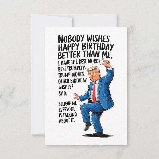 Carte Salutation pour l'anniversaire de Trump (Devant)