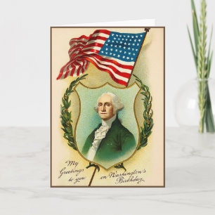 Carte Salutation pour l'anniversaire de Washington