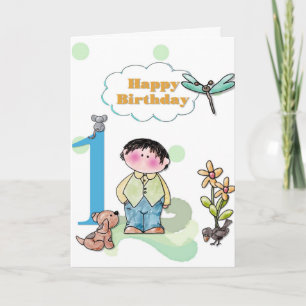 Carte Salutation pour le premier anniversaire
