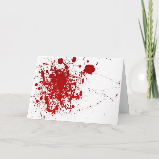 Carte Salutation sanglante (Devant)