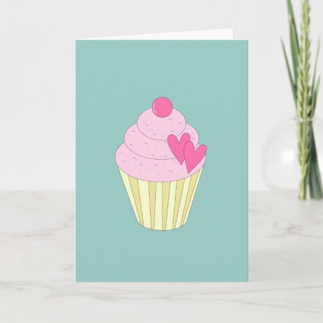 Carte salutation turquoise illusima (Devant)