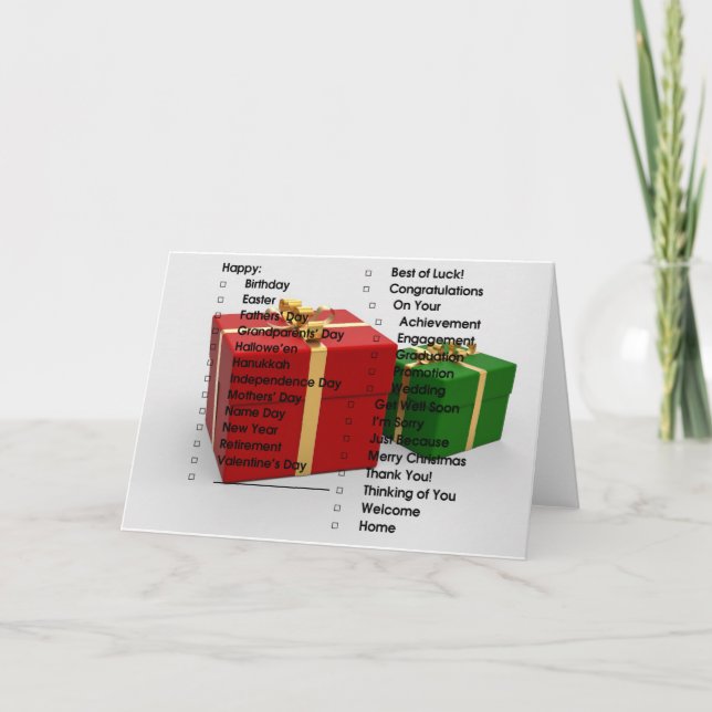 Carte Salutation universelle (Devant)