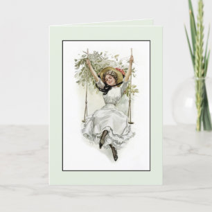 Carte Salutation victorienne d'anniversaire d'amis ou de